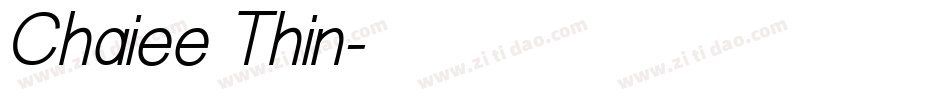 Chaiee Thin字体转换